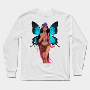 Portrait of a beautiful fairy Long Sleeve T-Shirt